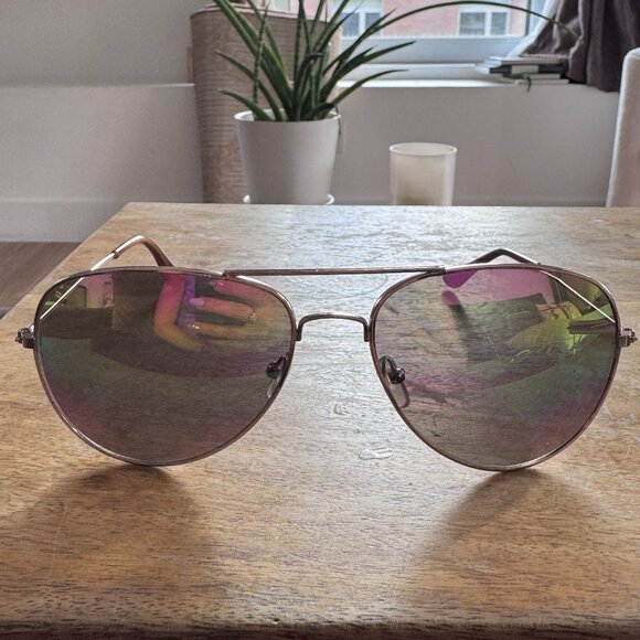 Rainbow tinted aviator sunglasses - Picture 1 of 6